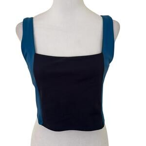 Sincerely Jules Women Multicolor Active Cropped Top With Built-In Bra Size M NWT